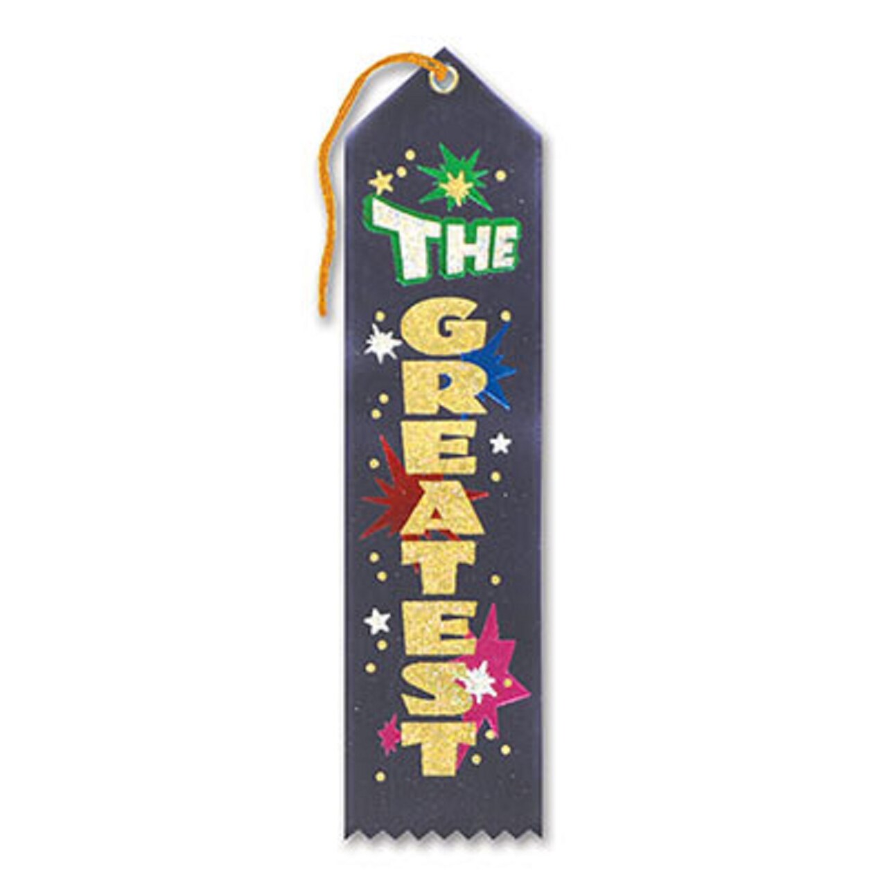 Beistle Pack of 6 Green "The Greatest Award" School Award Ribbon Bookmarks 8"
